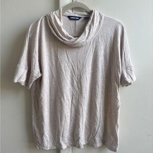 Lands end cowl neck beige tshirt